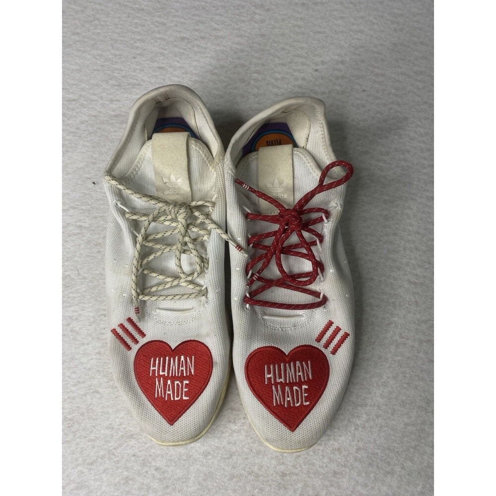 Adidas x Human Made x Pharrell Tennis HU White Red EF2392 Sneaker Men 10.5